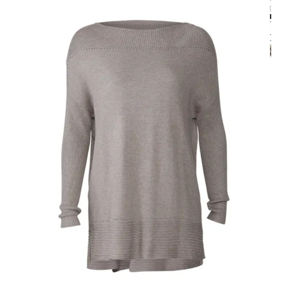 Michael Stars Galvan Sweater Womens Sml Gray Wool Cashmere Long Sleeve Boat Neck - Picture 11 of 11